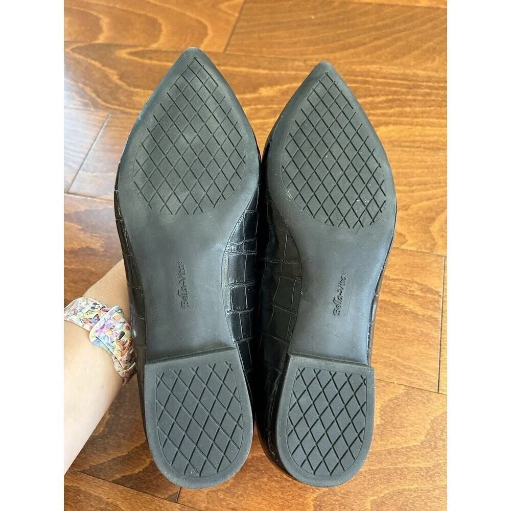 Bella Vita Women's 9.5 W Croc‎ Print Pointed Toe Flat Ballet Closed Toe - Picture 5 of 6